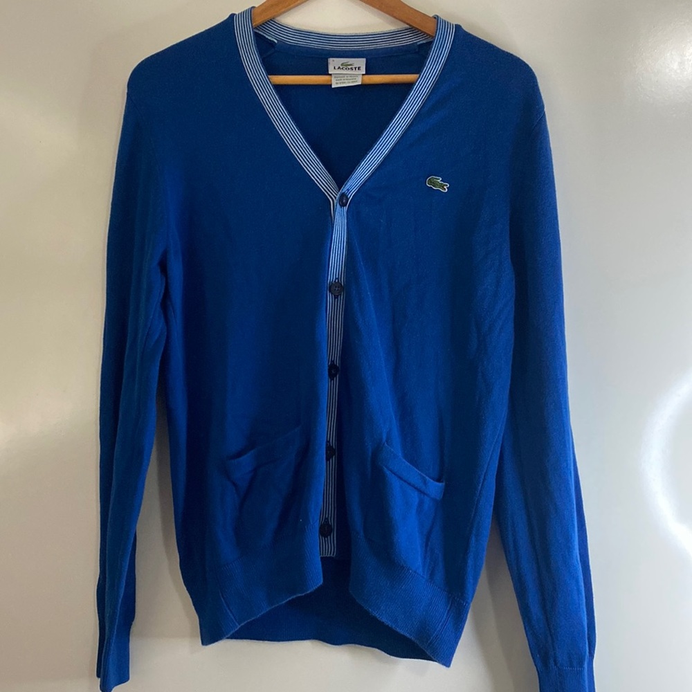 NWOT- Lacoste Retro Men’s Cardigan